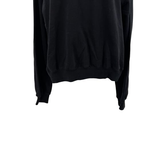 Good American Boyfriend Pullover Sweatshirt Leo Zodiac Sign Black Size 3 Large - Picture 5 of 13